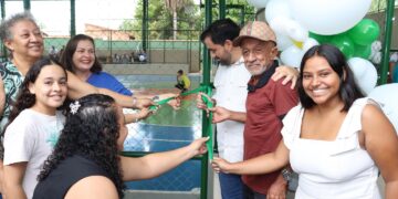 Galeria | Prefeitura inaugura quadra poliesportiva em Aparecida de Minas