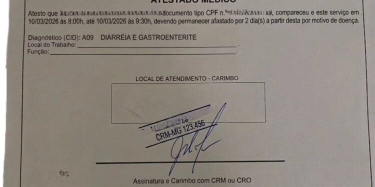 Hospital Frei Gabriel identifica novo caso de falsificação de atestado médico