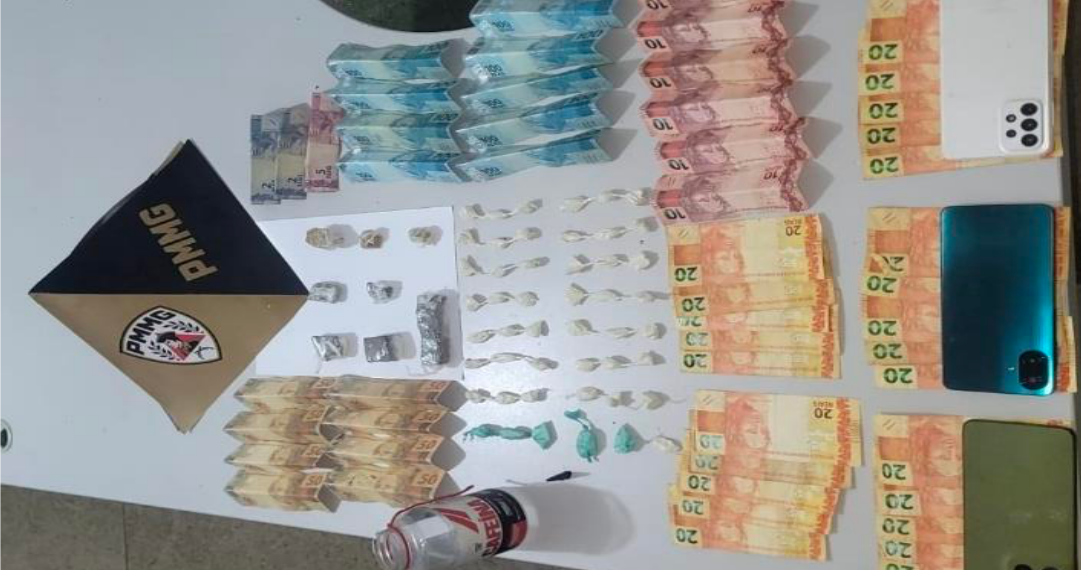 PM apreende drogas, dinheiro e prende suspeito por tráfico em Conceição das Alagoas