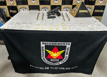Polícia Militar apreende pistola 9 mm e drogas durante operação em Frutal